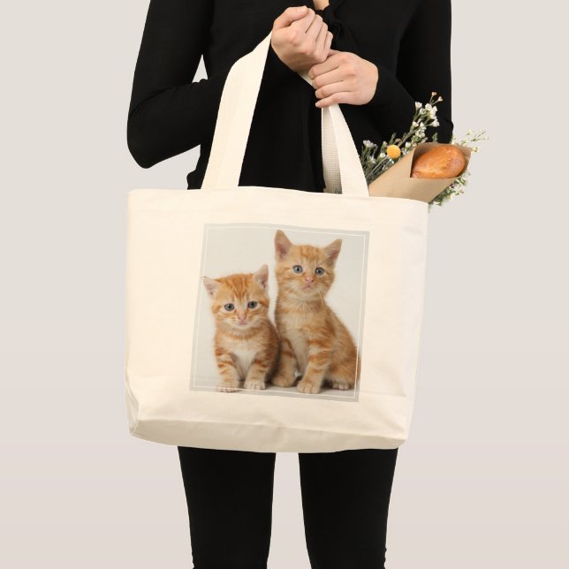 Bolso De Tela Gigante Dos gatitos adorables (Anverso (producto))