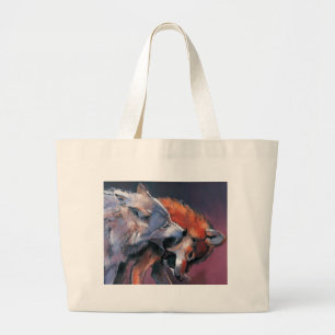 Bolso De Tela Gigante Dos lobos
