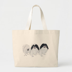 Bolso De Tela Gigante Dos perros Japanese Chin