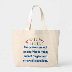Bolso De Tela Gigante Dos Personas No Pueden Ser Amigos Por Mucho Tiempo