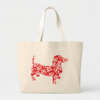 Bolso De Tela Gigante Doxies del rojo de la hawaiana