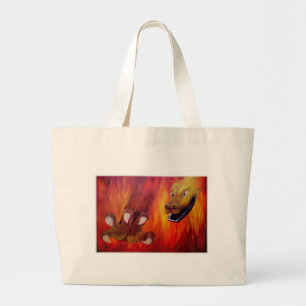 Bolso De Tela Gigante Drachenkralle - Dragón Rojo