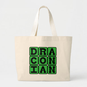 Bolso De Tela Gigante Draconiano, Excesivamente Duro y Severo