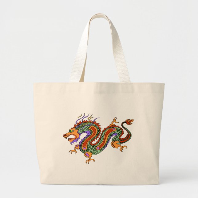Bolso De Tela Gigante dragón (Frente)