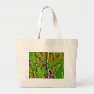 Bolso De Tela Gigante Dragón arcoiris verde azulado
