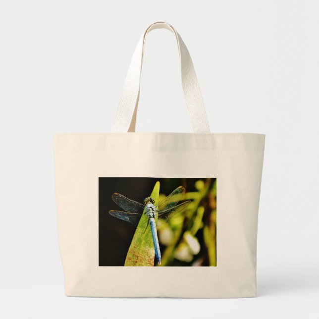 Bolso De Tela Gigante Dragón azul claro (Frente)