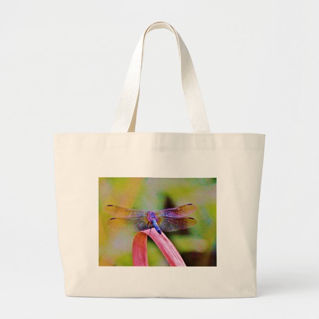 Bolso De Tela Gigante Dragón rosa arcoiris brillante (Frente)