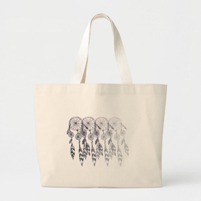 Bolso De Tela Gigante Dreamcatcher se descolora (Frente)