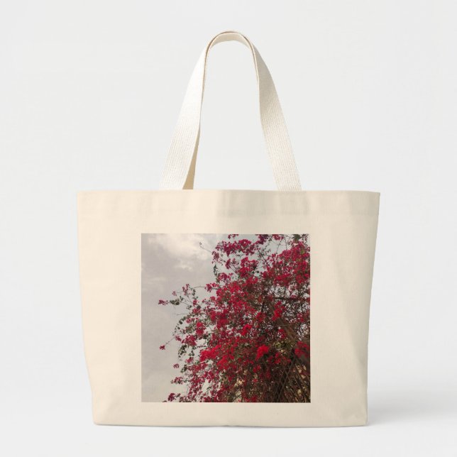 Bolso De Tela Gigante Dreamy Red Bougainvilla Floral Photograph Tote Bag (Frente)