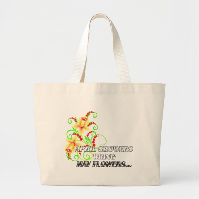 Bolso De Tela Gigante duchas de abril - (Frente)