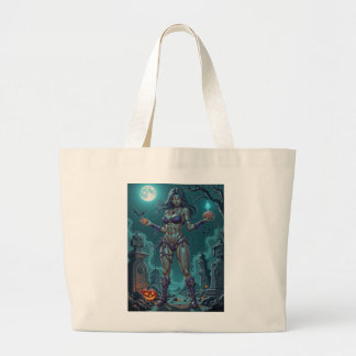 Bolso De Tela Gigante Dulce de Halloween o Novia Zombie con Cerebros