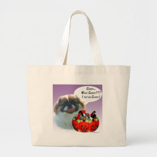 Bolso De Tela Gigante Dulces de Halloween de Pekingese