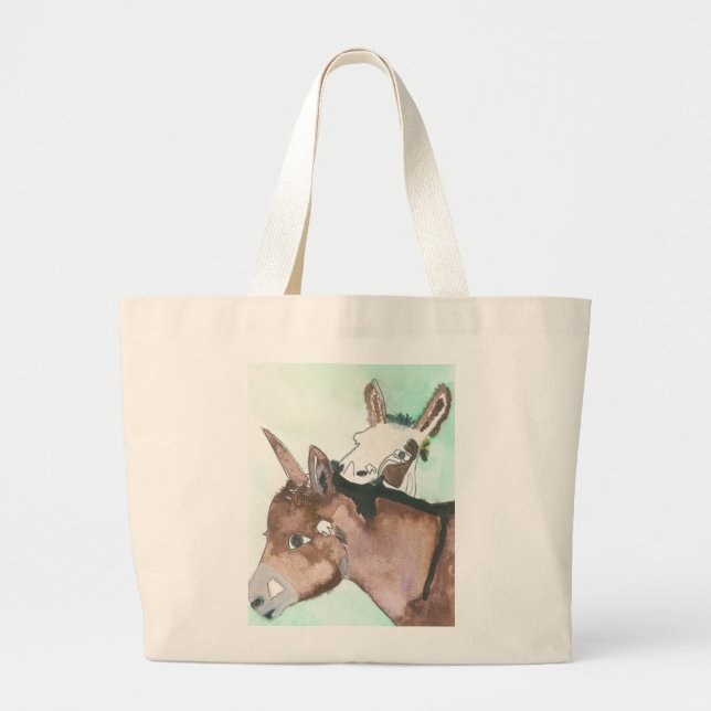 Bolso De Tela Gigante D'Vine Donkeys Tote Bag (Frente)