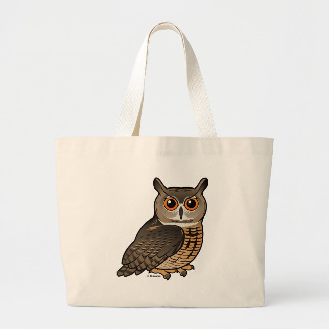 Bolso De Tela Gigante Eagle-Búho eurasiático (Frente)