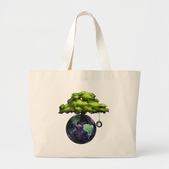 Bolso De Tela Gigante EarthTree (Frente)
