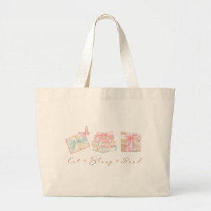 Bolso De Tela Gigante Eat Sleep Read Coquette Book
