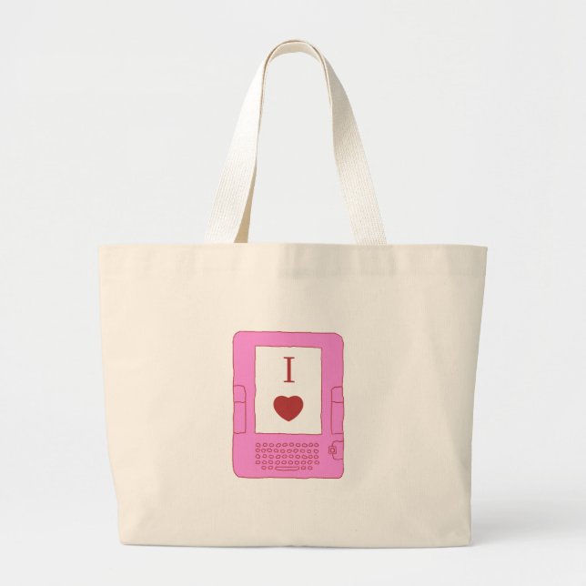 Bolso De Tela Gigante ebooks del corazón i (rosa) (Frente)