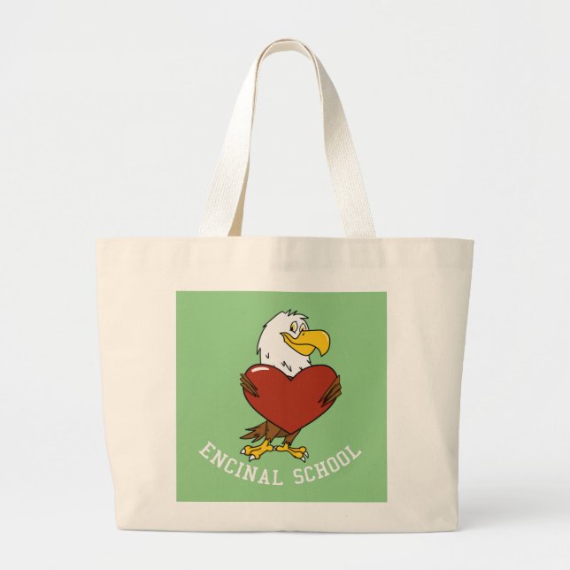 Bolso De Tela Gigante Eddie the Eagle Heart Tote (Frente)