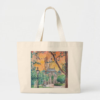 Bolso De Tela Gigante Edificios retro de Budapest Tote de boceto de medi