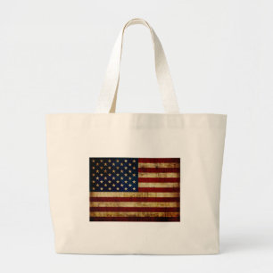 Bolso De Tela Gigante EE. UU. / bandera grunged
