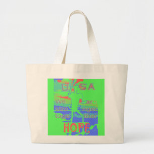 Bolso De Tela Gigante Ee.Uu. Cambiar Hermoso Diseño De Cita De Texto Inc