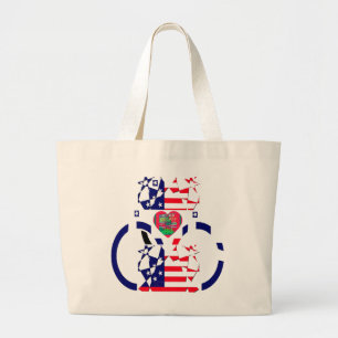 Bolso De Tela Gigante EE.UU. Hermoso texto precioso colores del corazón