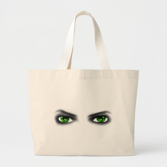 Bolso De Tela Gigante Eerie Green Eyes (Frente)