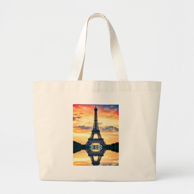Bolso De Tela Gigante Effel Tower Paris Evending European Travel (Frente)