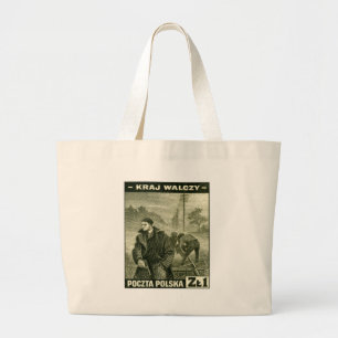 Bolso De Tela Gigante Ejército casero polaco de WWII