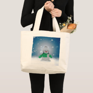Bolso De Tela Gigante El adorable personaje de muñeco de nieve de Navida