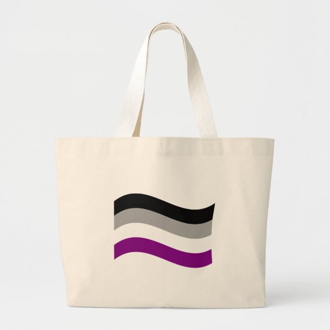 BOLSO DE TELA GIGANTE EL AGITAR ASEXUAL DE LA BANDERA (Frente)