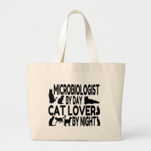 Bolso De Tela Gigante El amante del gato microbiólogo