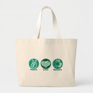Bolso De Tela Gigante El amor de la paz recicla