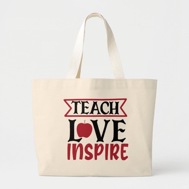 Bolso De Tela Gigante El amor de los profesores inspira (Frente)