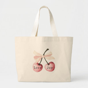 Bolso De Tela Gigante El amor está en el aire Joy Cherries