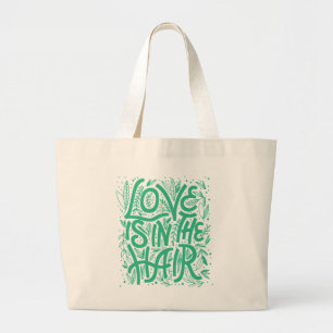 Bolso De Tela Gigante El Amor Verde Está En El Pelo