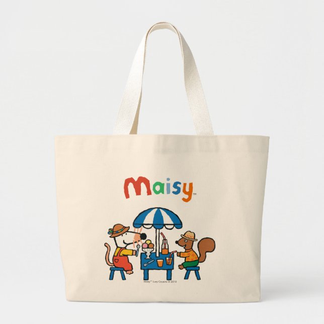 Bolso De Tela Gigante El aperitivo Maisy y Cyril en la playa (Frente)