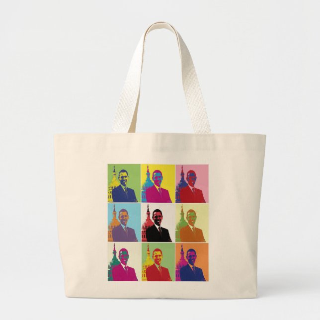 Bolso De Tela Gigante El arte pop del presidente Obama (Frente)
