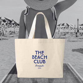 Bolso De Tela Gigante El Beach Club Sorrento Personalizado Azul vibrante