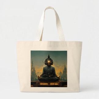 Bolso De Tela Gigante El Buda de la mediación del vapor