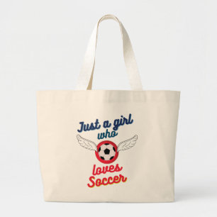 Bolso De Tela Gigante El chica que ama el fútbol