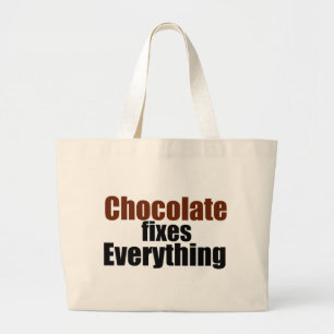 Bolso De Tela Gigante El chocolate arregla todo
