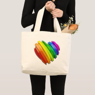 Bolso De Tela Gigante El corazón tridimensional escultural de SlipperyJo