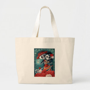 Bolso De Tela Gigante El día de los amantes esqueléticos muertos