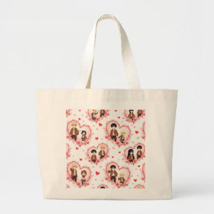 BOLSO DE TELA GIGANTE EL DÍA DE SAN VALENTÍN ANIME TOTE BAG