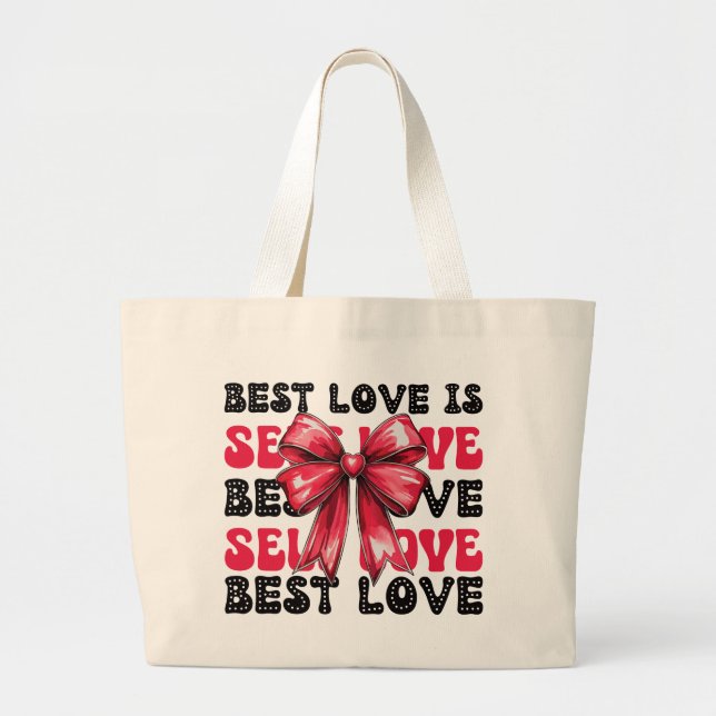 Bolso De Tela Gigante El día de San Valentín Autoamor (Frente)