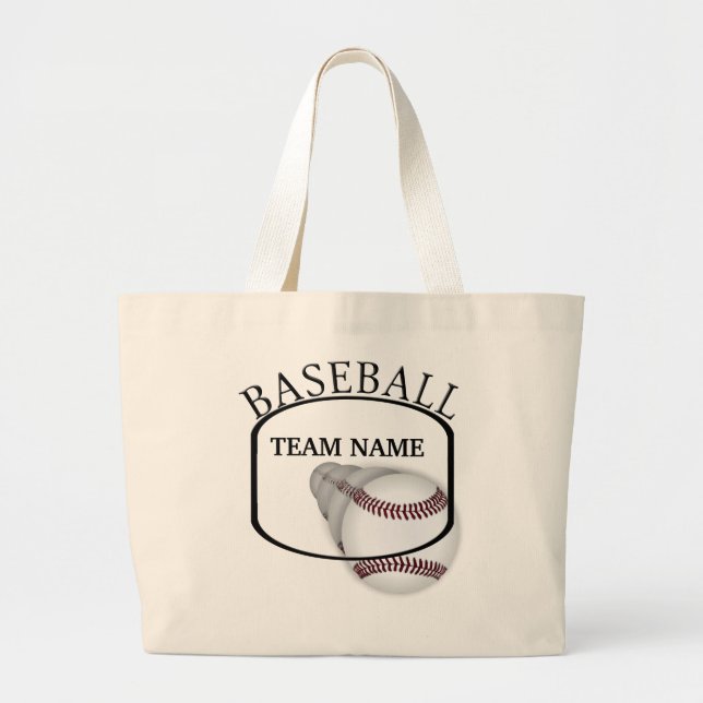 Bolso De Tela Gigante El equipo de béisbol Tote Bag (Frente)