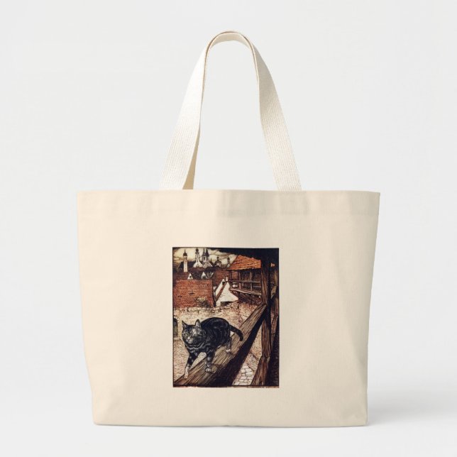 Bolso De Tela Gigante El gato del castillo por Rackham (Frente)