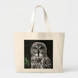 Bolso De Tela Gigante El gran búho gris jtcna