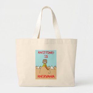 Bolso De Tela Gigante el hacer punto es gurú del knirvana